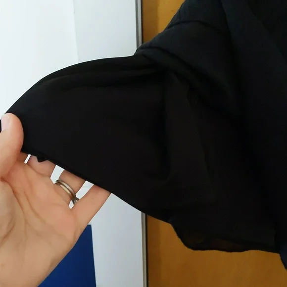 Boho black lace knee length dress - Picture 7 of 8